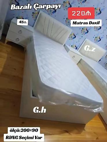 220: Bazalı çarpayı – ölçü: 200×90 - Daxili baza sistemi ilə geniş saxlama — 1