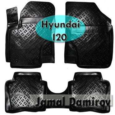 резиновые коврики: Hyundai I20 üçün poliuretan ayaqaltılar. Полиуретановые коврики для