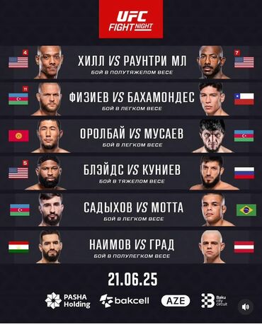 Перчатки: UFC 21 iyun üçün Tecili bilet satılır 780 manata 2 ədəd bilet 250