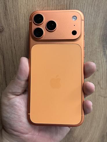 mini iphone: IPhone 17 Pro Max, Б/у, 256 ГБ, Оранжевый, Чехол, Защитное стекло, 95 % — 1