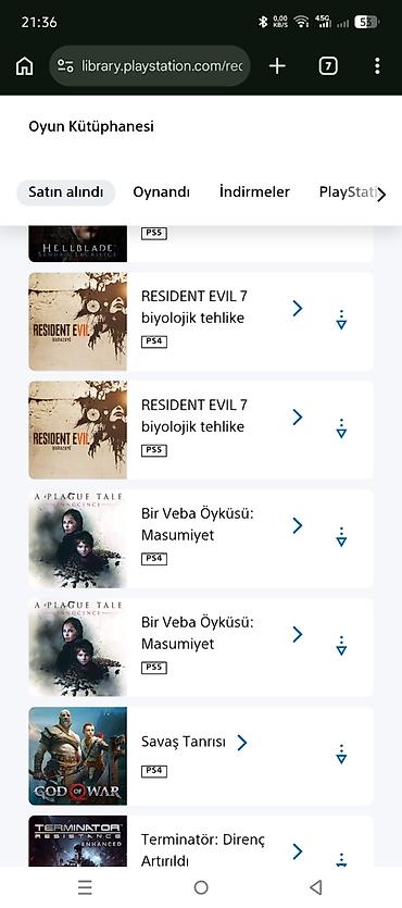 free fire hesab satisi tap az: PlayStation hesabında geniş oyun kitabxanası Tərkib: - PS5 və PS4 — 9