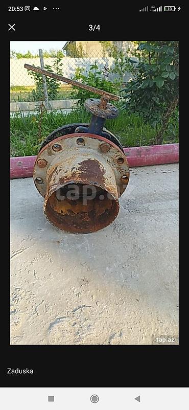 qapi ve pencere: Sənaye tipli “zaduşka” (şiber/klapan) – flanş birləşməli, əl qolu ilə — 2