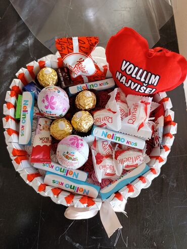 Konditorski proizvodi, slatkiši: Ručno izrađene slatke korpe/torte od čokoladica – idealne za — 29