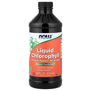 хлорофилл неман: Жидкий хлорофилл, NOW Foods, iHerb, аромат натуральной мяты, 473 мл ❗ — 1