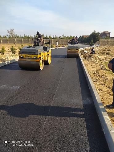 asfalt isleri: Keyfiyyetli asfalt işleri gorulur.Binalarin heyetine,yollara kucelere — 6