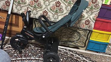 Детские велосипеды: Детский трёхколесный велосипед с сиденьем тёмно-зелёного цвета и — 9