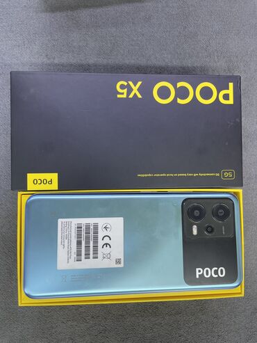 Мобильные телефоны и аксессуары: Poco X5, Б/у, 256 ГБ, цвет - Голубой, 1 SIM