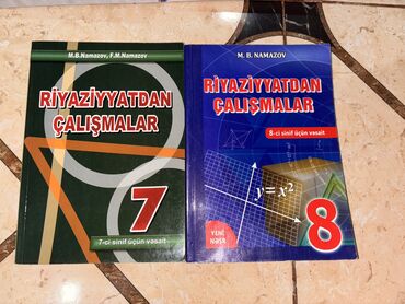 4 cü sinif riyaziyyat müəllim üçün metodik vəsait: Riyaziyyat namazov calisma kitabi 7,8ci sinif ikisi birlikde 10 azn