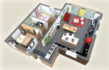 кв посуточно бишкек: 45 м², С мебелью
