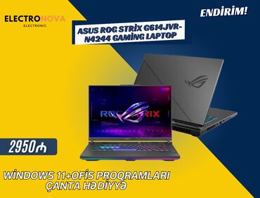 Lenovo: Yeni ASUS ROG, 15.6 ", Intel Core i9, 1 TB, Ödənişli çatdırılma, Rayonlara çatdırılma