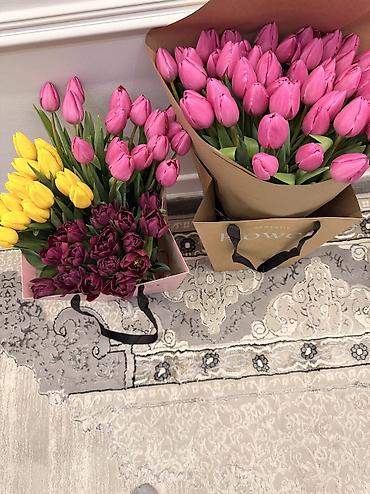 Другие услуги в сфере красоты и здоровья: Тюльпаны по 100 сом 
Оформим, доставим во время ☺️ 
От 200 шт 90 сом — 24