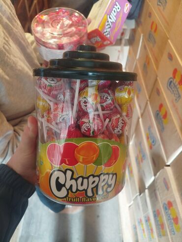 Кондитерские изделия, сладости: Набор кондитерских изделий ассорти: 1) Trolli Center Filled Fruit — 9