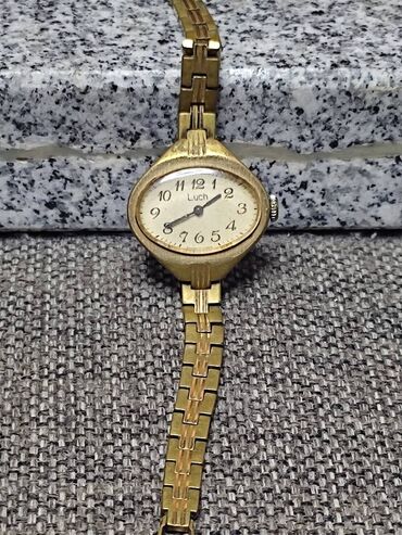 женские ручные часы: Часы женские ЛУЧ с браслетом
позолота
Производство СССР
Рабочие