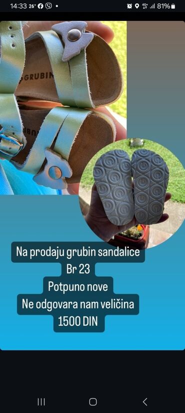 sandale za plivanje: Sandals, Grubin, Size - 23