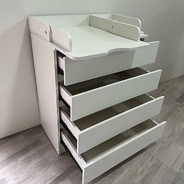 silver kitchen: Детский комод, Новый, С пеленальным столиком, ЛДСП, цвет - Белый, В рассрочку — 2