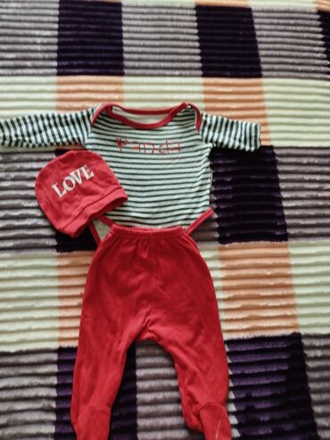 Dəstlər: Uşaq geyimləri dəsti - Krem rəngli uzunqol bodi: ön hissədə şirin — 8