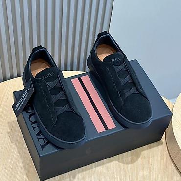 krosovkalar: Zegna Triple Stitch Suede Sneakers Pulsuz Çatdırılma və Vatsap Aktivdi — 7