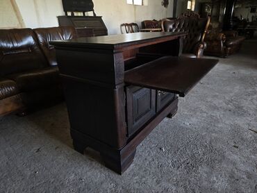 Komode: TV komoda od punog drveta, tamno bajcovana - Klasničan dizajn sa — 10