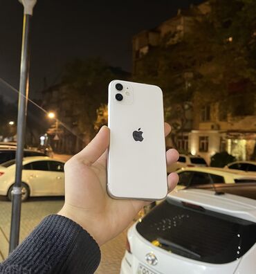 Apple iPhone: IPhone 11, 128 GB, Ağ, Simsiz şarj, Face ID