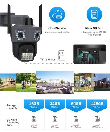 Video nadzor: PTZ iP WIFI kamera sa 3 sočiva i alarmom 10X Zoom 8MPX Wi-Fi kamera — 15