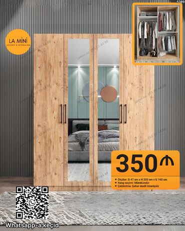 железный шкаф для документов: Yeni, Açılan, 4 qapılı Düz dolab, Qarderob, paltar dolabı, Azərbaycan