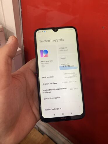 redmi note 8 azerbaycan: Xiaomi Redmi Note 8, 64 GB, rəng - Qara, 
 Sensor, Barmaq izi, İki sim kartlı