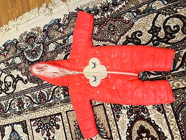 usag geyim: Uşaq üçün qış kombinezonu 6 ay - Rəng: parlaq narıncı - Model — 1