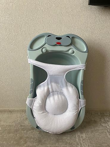 plastik vanna: Uşaq üçün vanna və hamam yastığı dəsti - Dizayn: Şirin it motivli — 1