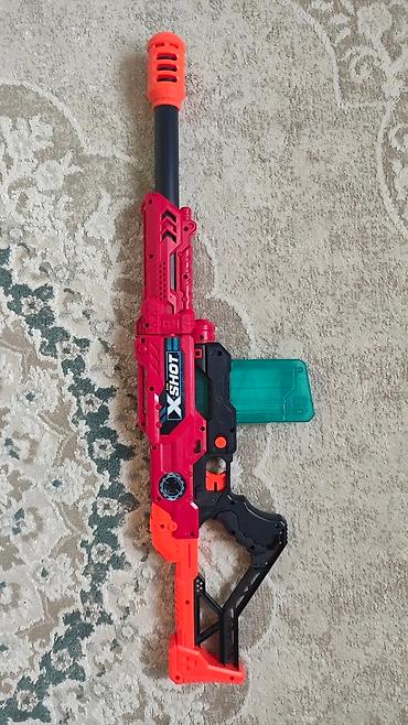 hello kitty: Бластер XSHOT с мягкими пулями. Б/у, состояние отличное — 2