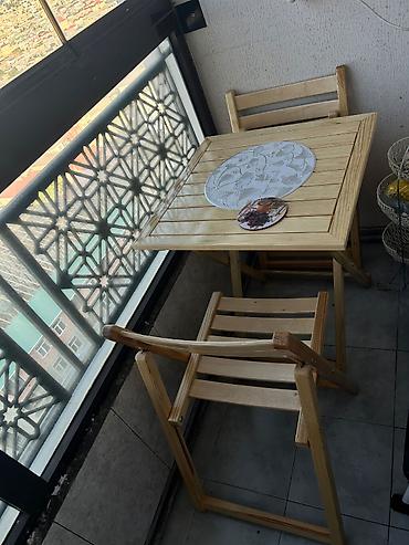 Bağ evi və bağ üçün hər şey: Balkon və həyət evi üçün masa dəsti satılır. İstifadə olunmayıb ölçü — 3