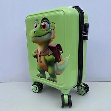 Rančevi, torbe i koferi: Dečiji koferi – set od 2 komada, zeleni, sa motivom malenog — 13