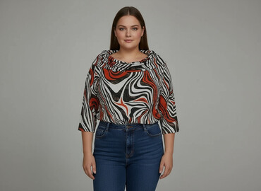 eleganckie bluzki plus size: Жіноча блуза, розмір XL