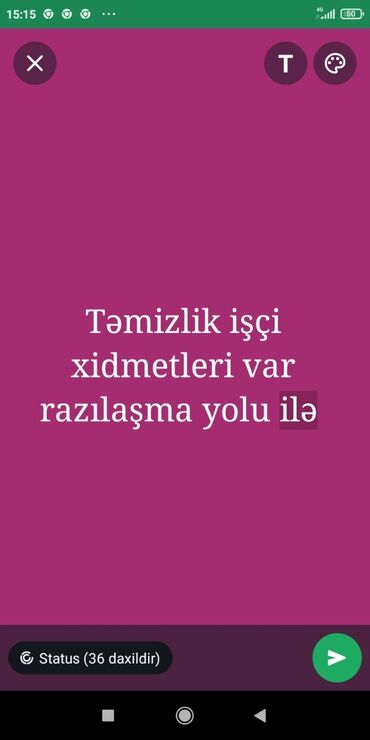 Ev üçün digər mallar: Ev təmizlik xidmetleri var razılaşma yolu ile lalafo.az -da Ev üçün digər mallar: Ev təmizlik xidmetleri var razılaşma yolu ile