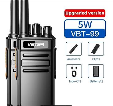 sony walkman: 🔥🔥🔥🔥🔥Рации VBTER VBT-99 (набор 2 шт - 3400 сом.) - Мощность — 1