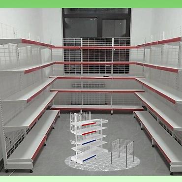 Стеллажи: Металлический стеллаж сборный, торговые стеллажи, железная мебель — 6