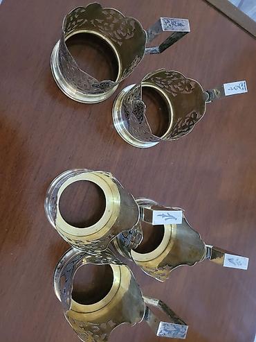 xrom caydan: Məhsul: 875 əyar gümüş fincanaltı (stakan üçün qulplu podstakannik) — 4