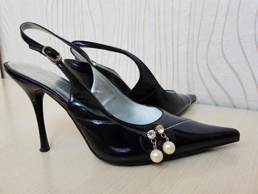 босоножки на каблуках платформах: Туфли 37, цвет - Черный