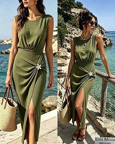 baletanke devojcice: Elegantna midi letnja haljina Emi Moda – Made in Italy - Kroj: bez — 1