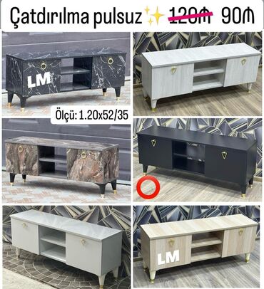 Masa və oturacaq dəstləri: _*TV STEND / TV altı*_ Yeni və sifarişlə. Qiymət : *90₼*