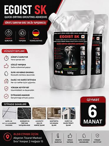 asma tavan hamam: EGOIST SK – sürətli quruyan derz dolğu yapışdırıcısı - Alman — 1