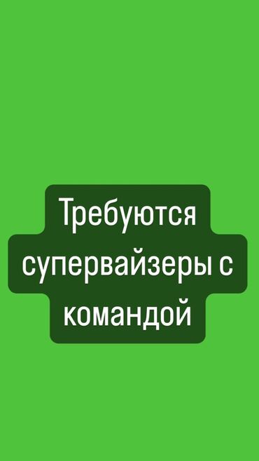 требуется супервайзеры: Требуются супервайзеры с командой