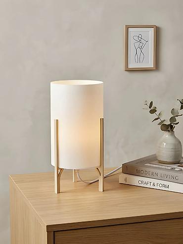 лампа ikea: Настольная лампа с цилиндрическим абажуром - Тип: электрическая — 2