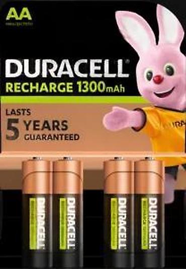 Baterije: Duracell AA punjive baterije - Tip: AA (HR6) - Kapaciteti: • 1300 — 17
