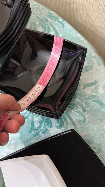 Nahar dəstləri və servizlər: Nahar dəsti, rəng - Qara, Şüşə, 6 nəfərlik — 7