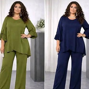 Kompleti: Dvodijelni ženski komplet – plus size - Gornji dio: bluzica sa — 11