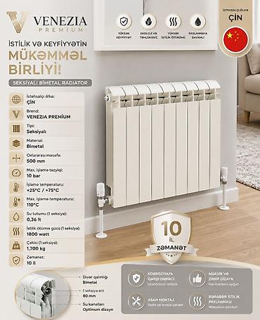 panel radiatr: Yeni Seksiyalı Radiator Alüminium, Ödənişli çatdırılma, Ödənişli quraşdırma, Zəmanətli, Kredit yoxdur — 8