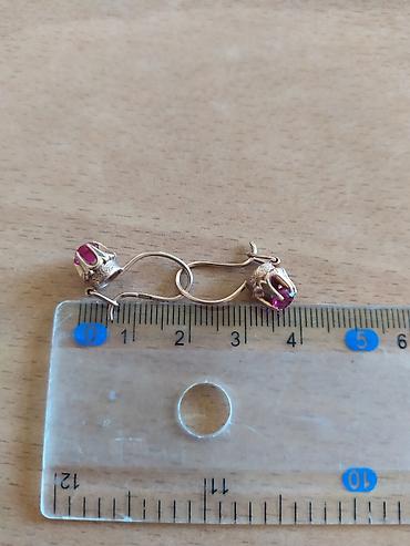 Серьги: Серьги, Проба 583, Рубин, Женские, Советские (СССР), Новый — 5