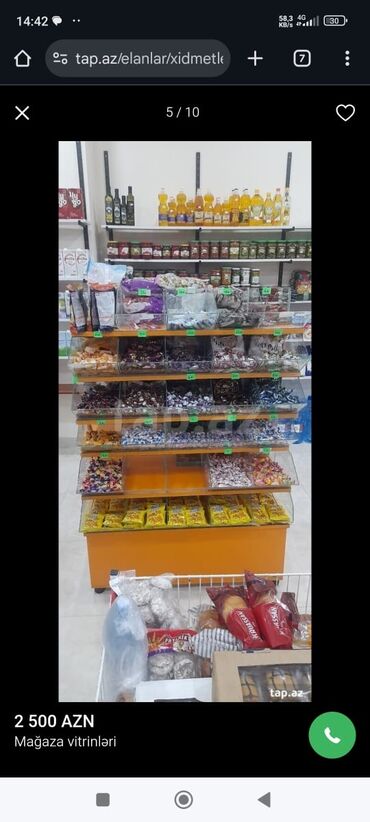 Rəf vitrinləri: Mağaza vitrinləri və ticarət rəfləri dəsti Təsvir: - — 4