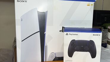 PS5 (Sony PlayStation 5): Ps5 Slim.İki pultlu.1 həftə istifadə olunub.Karopkası hər bir şey