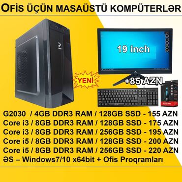 Printerlər: Ofis üçün Kompüterlər “Sarko G2030 / CORE i3 / CORE i5” ⭐G2030 / 4GB